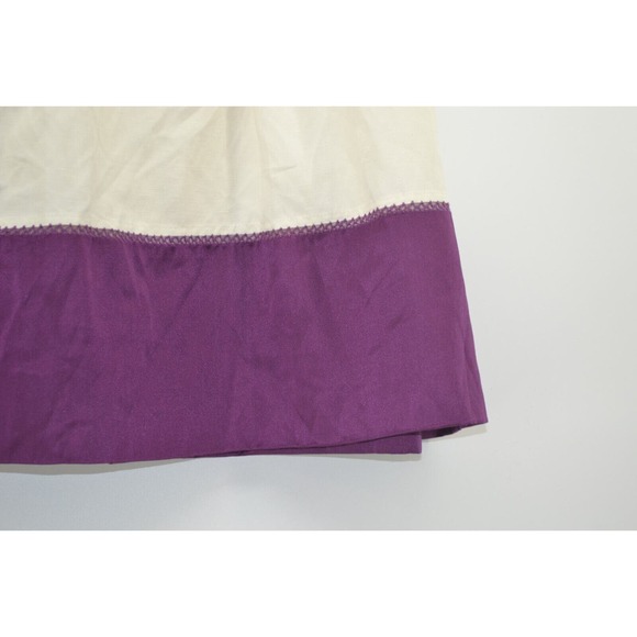 Mint Jodi Arnold silk skirt Color Black Deep Purple Anthropologie Silk Li Size 8 - Picture 10 of 13